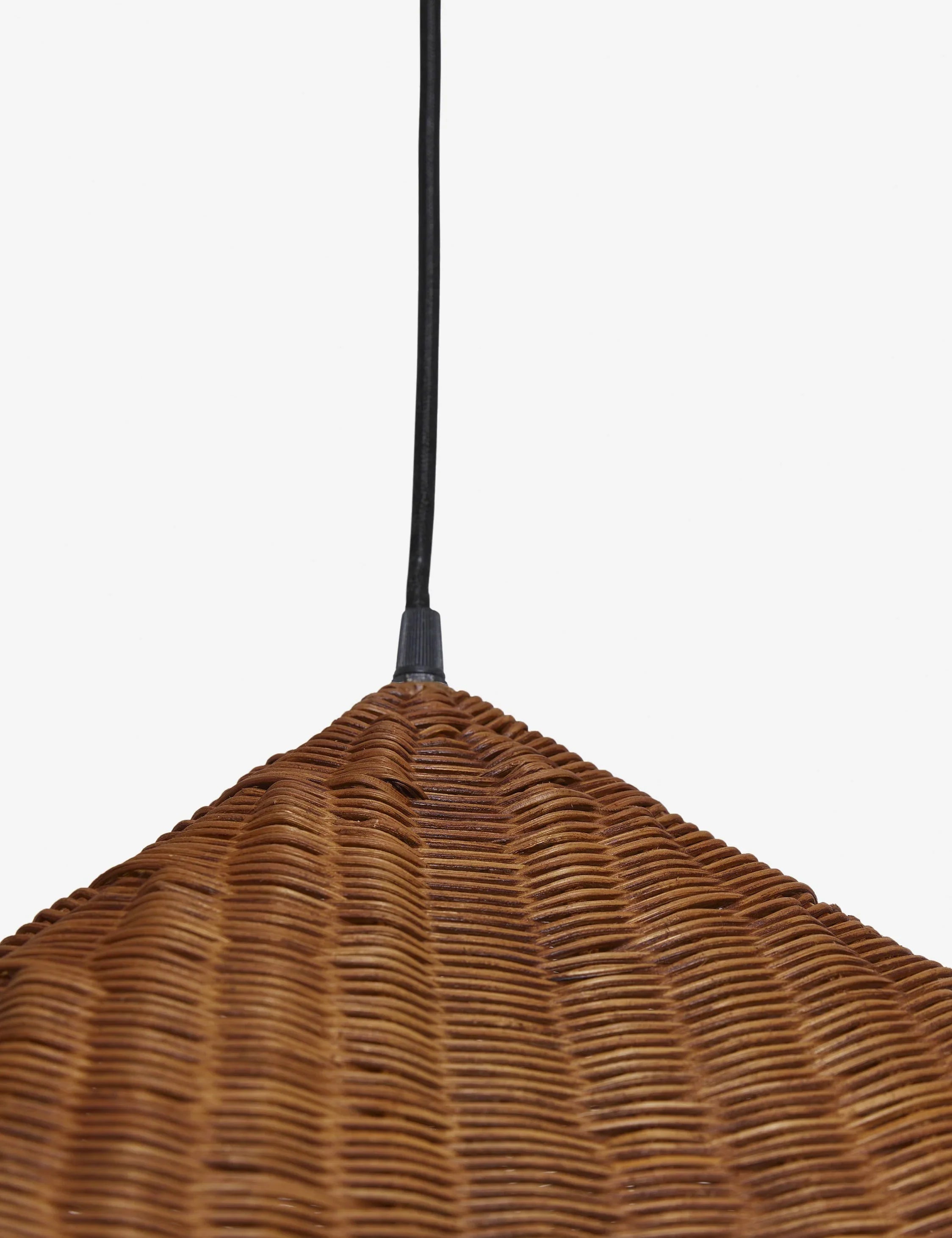 Kalani Scallop Rattan Pendant Light – Cone Shade