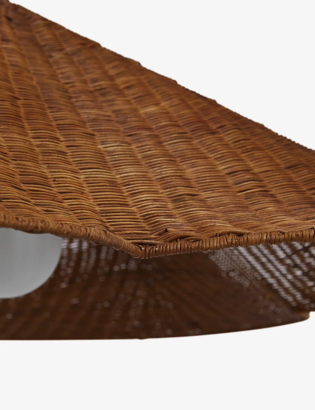 Kalani Scallop Rattan Pendant Light – Cone Shade
