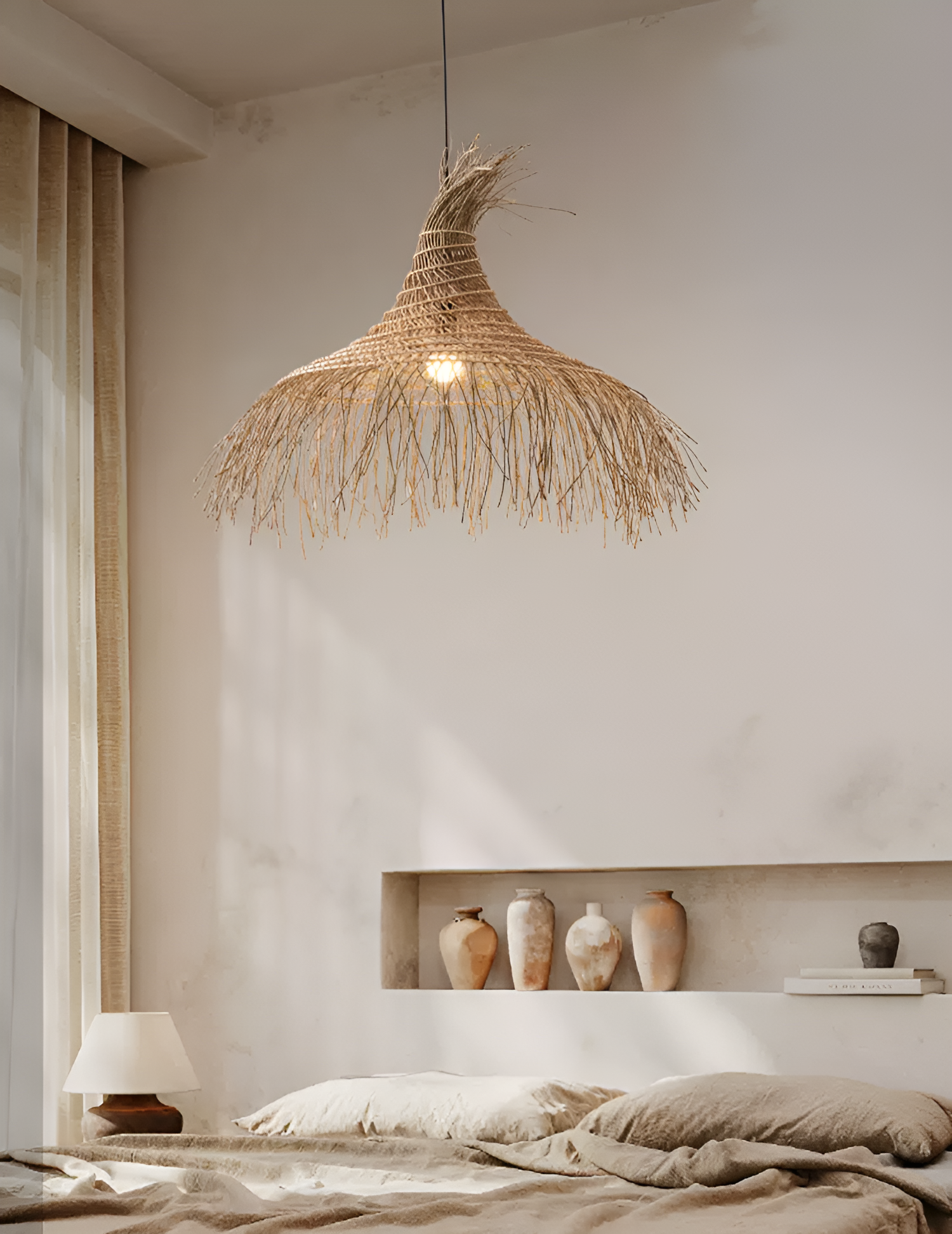 Pipa Coastal Rattan Kitchen Pendant Light