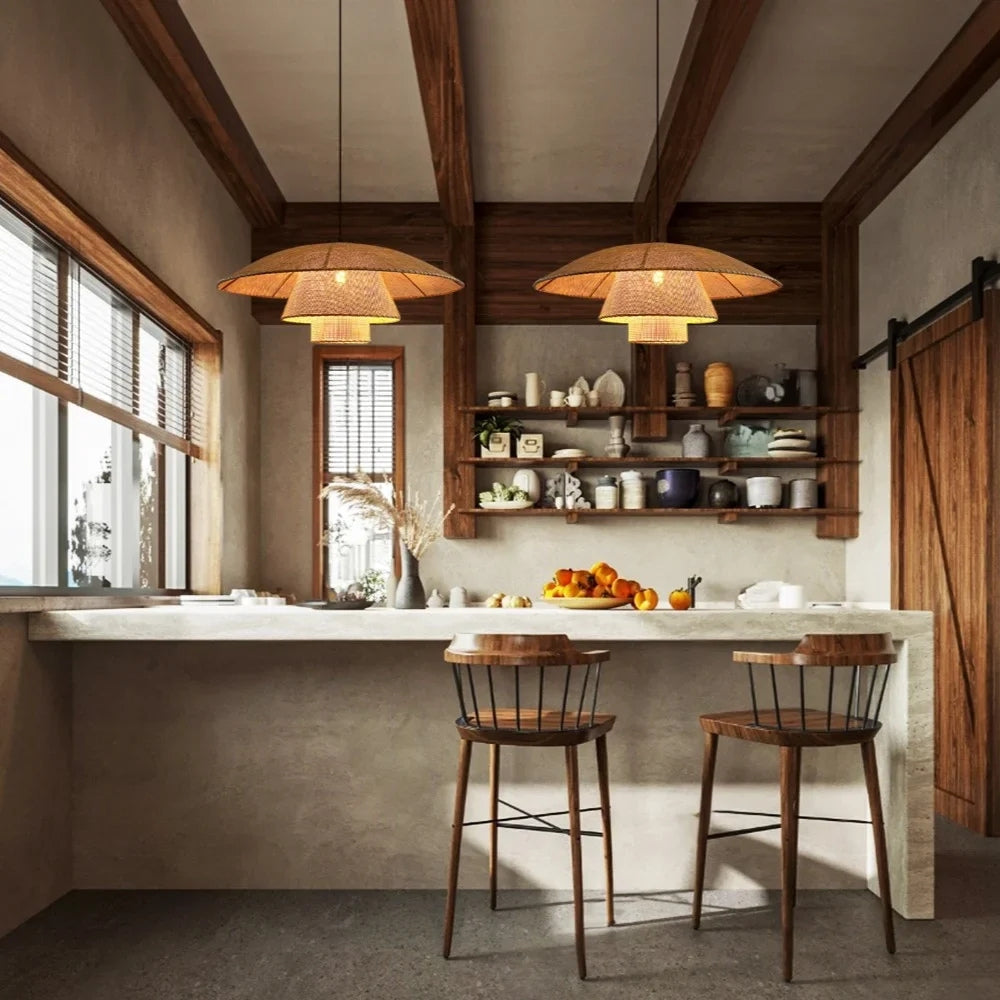 Lola Rattan Pendant Light