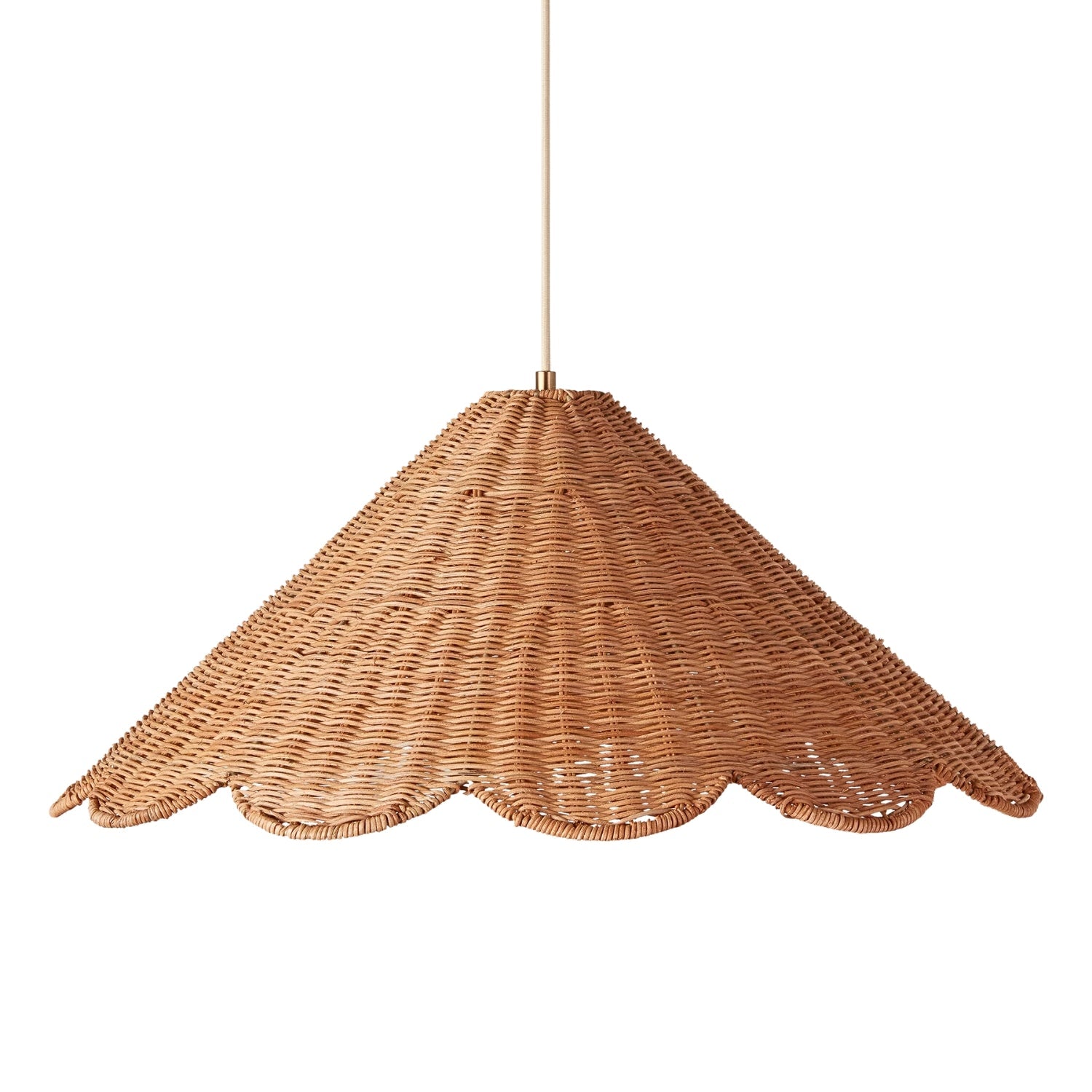 Maude Rattan Scallop Pendant Light
