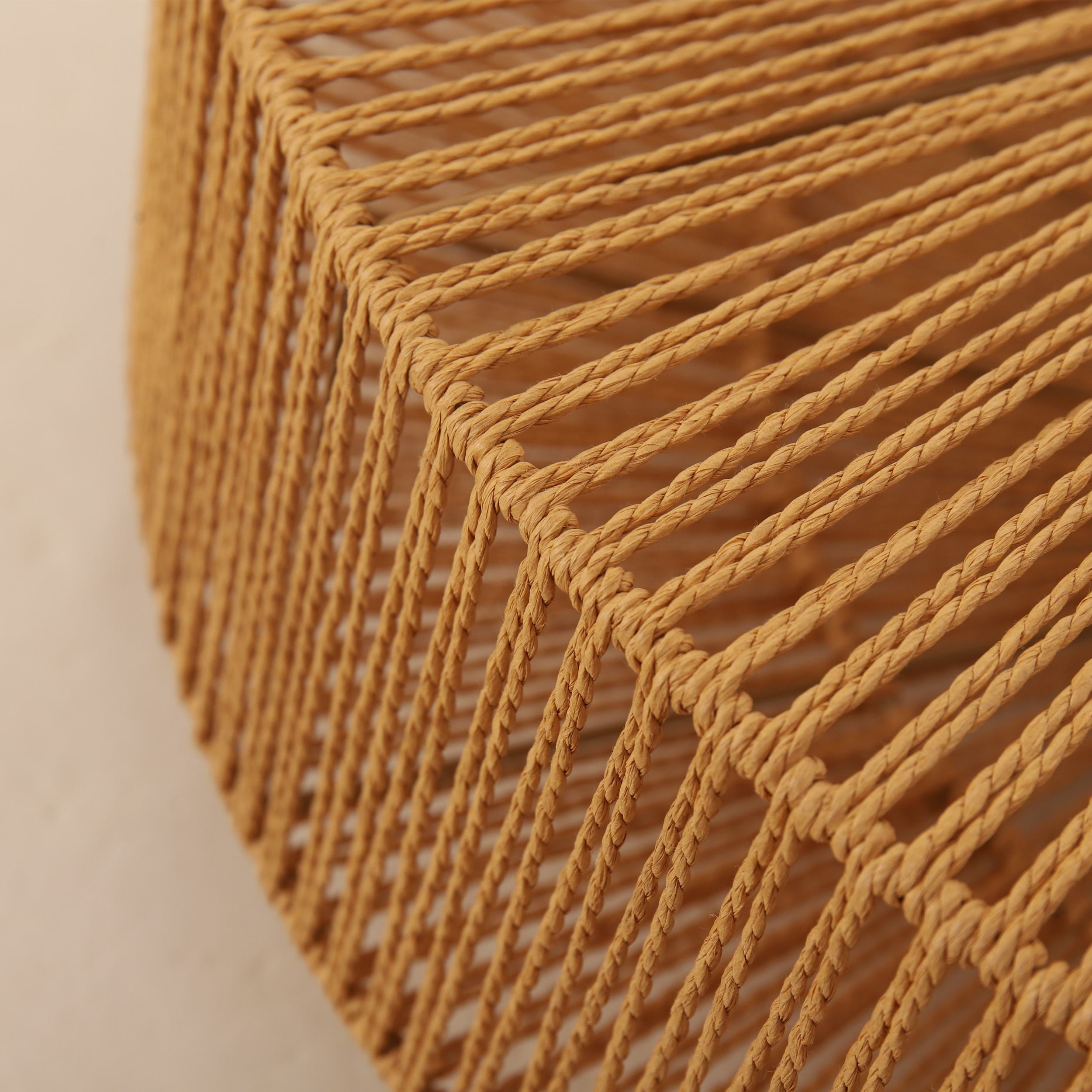 Monike Classic Rattan Drum Light - Flush Mount