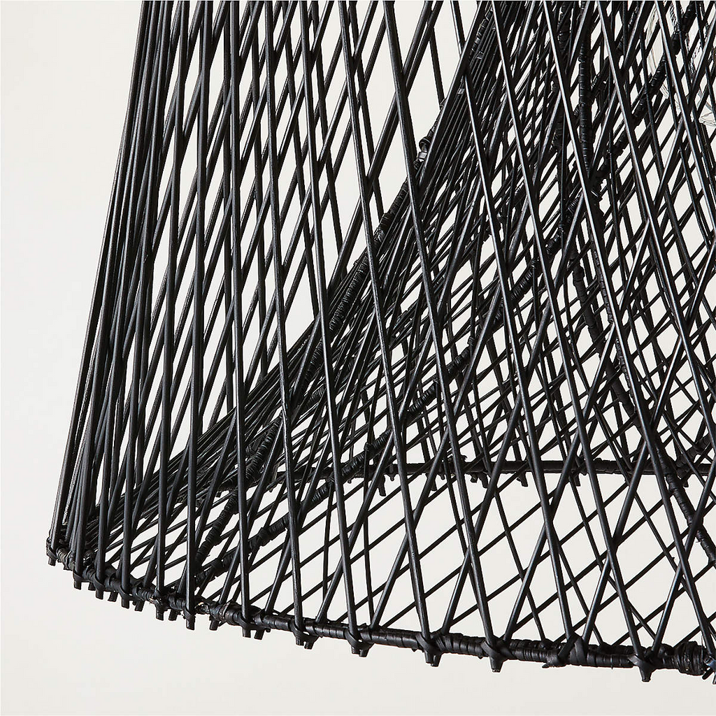 Nassa Black Rattan Pendant Light
