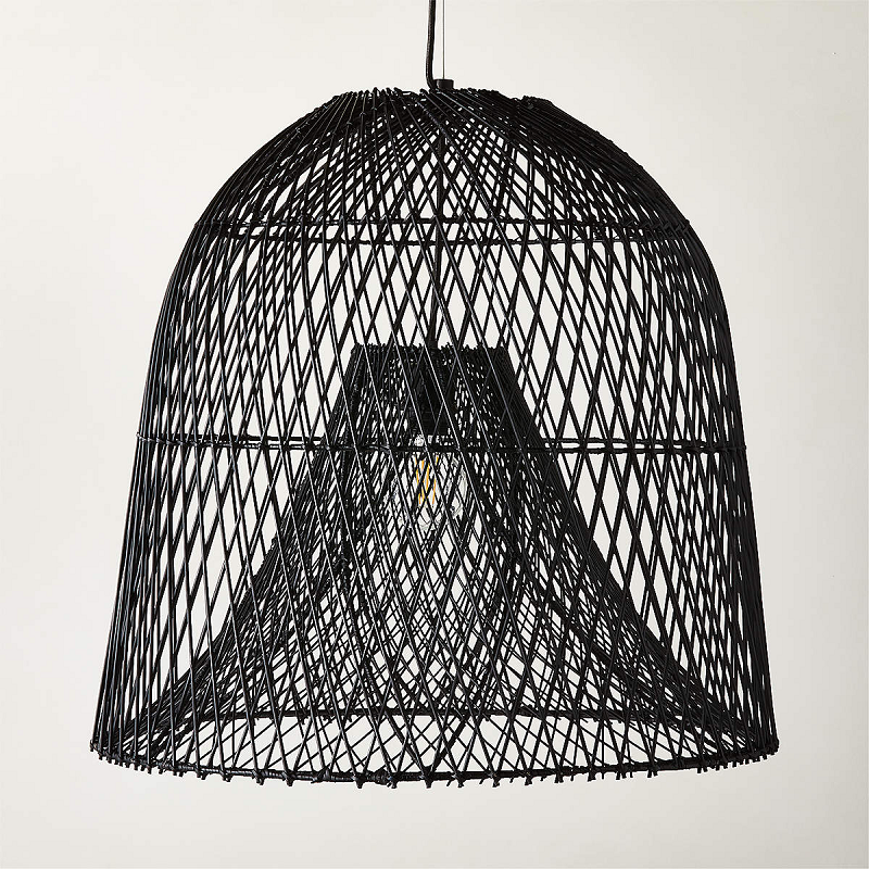 Nassa Black Rattan Pendant Light