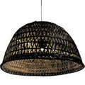 Neroweave Extra Large Black Dome Rattan Pendant Light