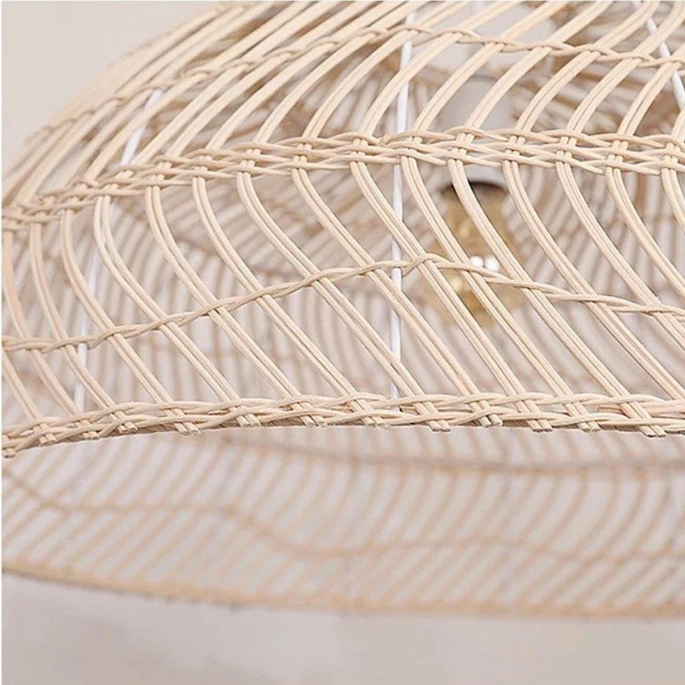 Archer Dome Black Rattan Pendant Light