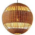 Palma Wicker Rattan Round Pendant Light