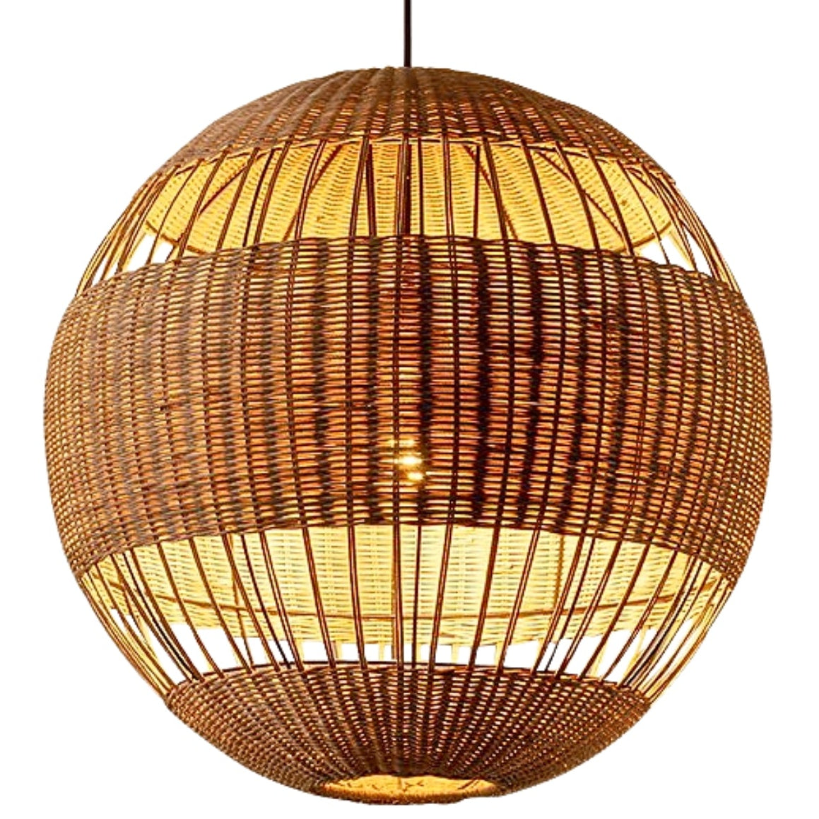 Palma Wicker Rattan Round Pendant Light