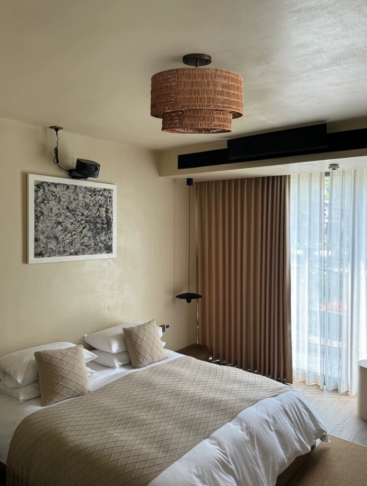 Paloma Wicker Rattan Double Drum Ceiling Light - Semi Flush Mount