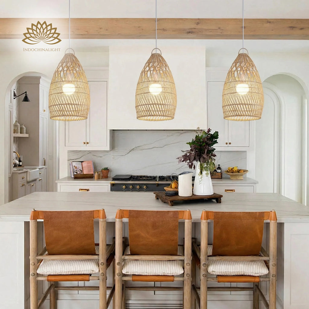 Perio Rattan Basket Pendant Light