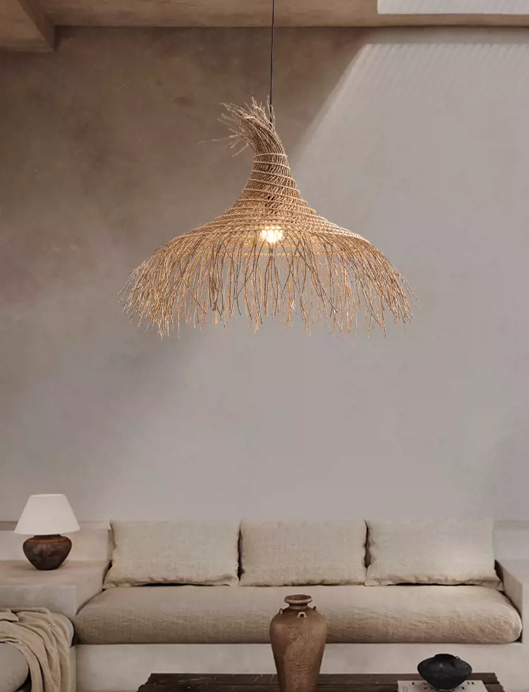 Pipa Coastal Rattan Kitchen Pendant Light
