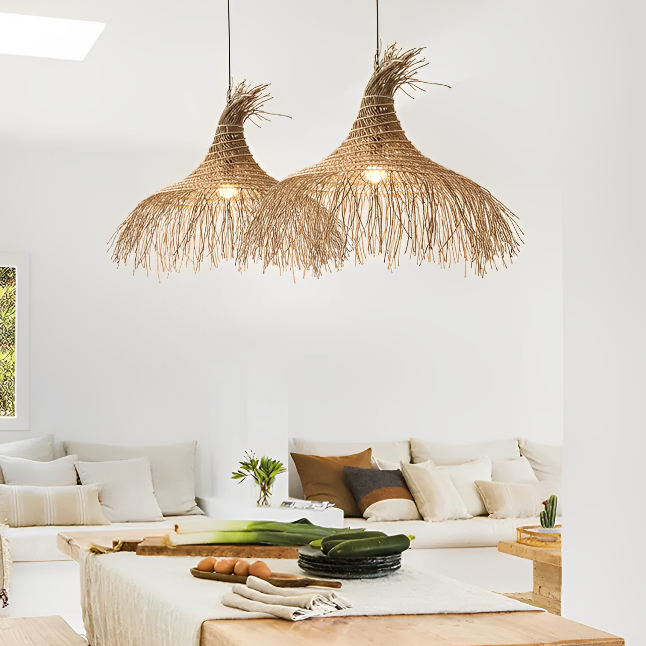 Pipa Coastal Rattan Kitchen Pendant Light