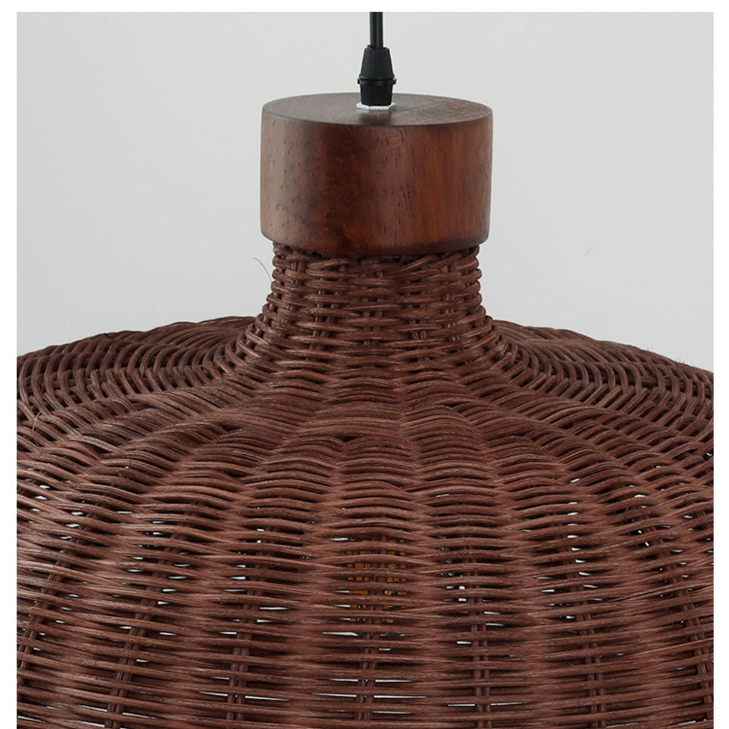 Sago Round Wicker Rattan Pendant Light