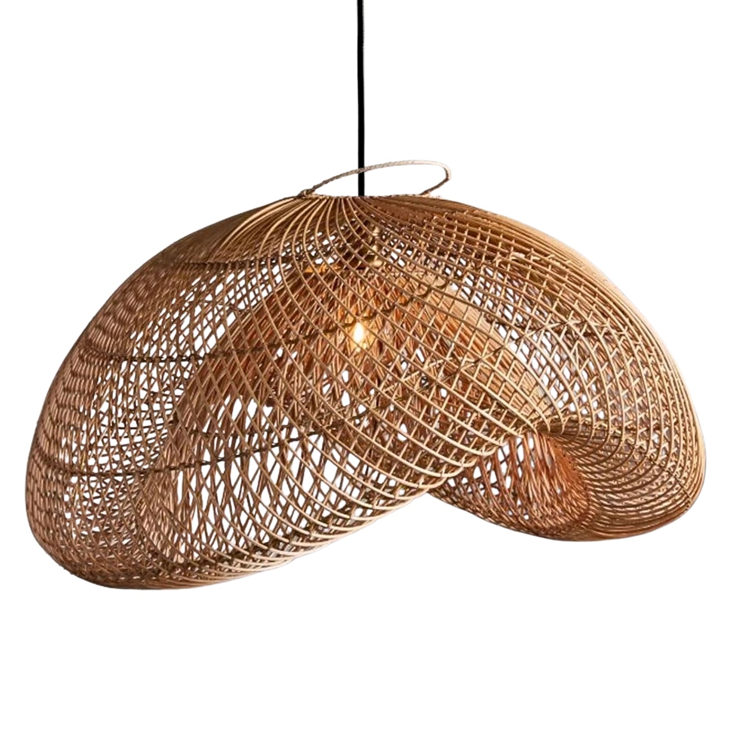 Generis Wabi Sabi Wave Rattan Pendant Light