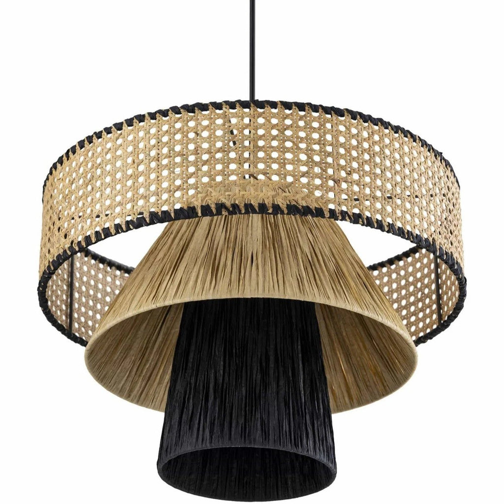 Rylie Rattan Black Pendant Light