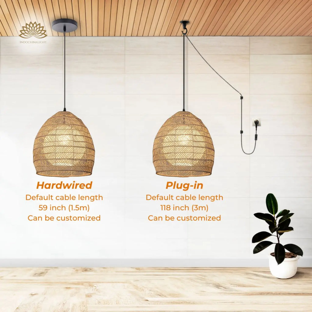 Sivaji Rattan Basket Pendant Light