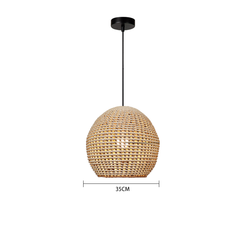Wekiva Globe Rattan Basket Pendant Light