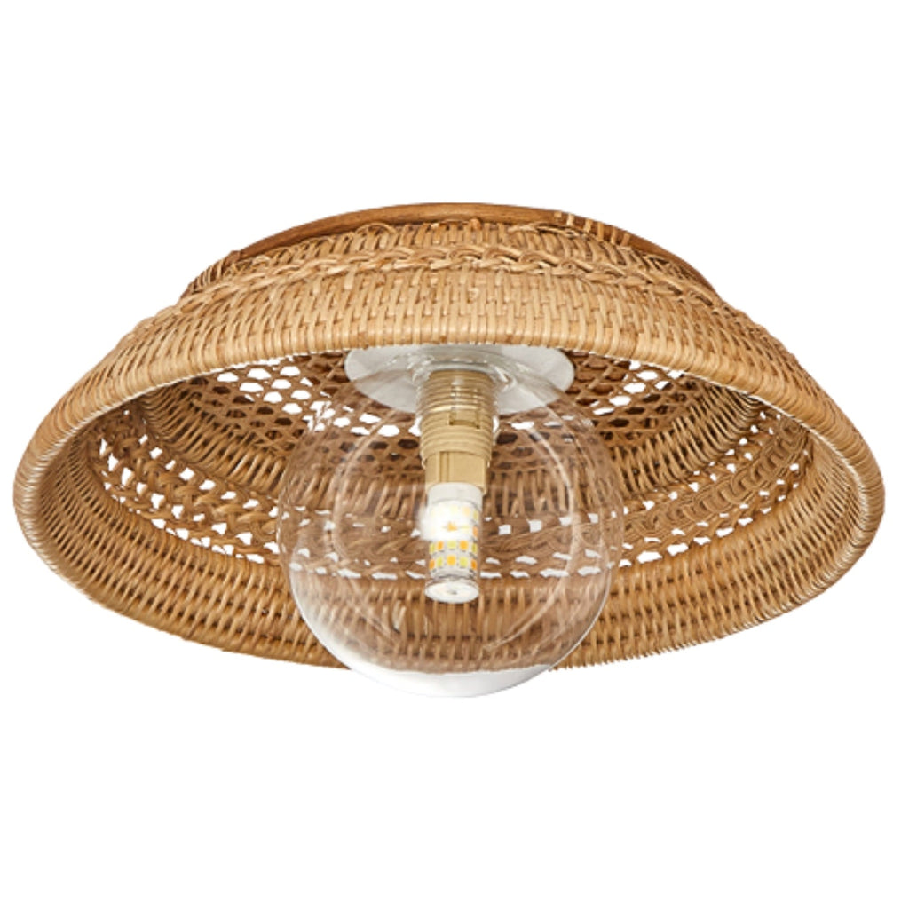 Small Boru Boho Rattan Ceiling Flush Mount