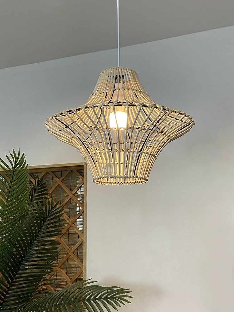 Starweave White Woven Rattan Hanging Light