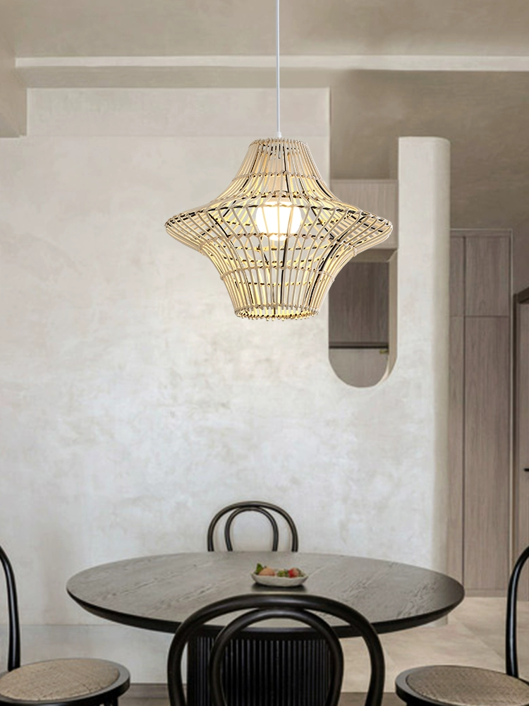 Starweave White Woven Rattan Hanging Light