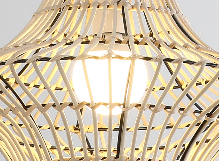 Starweave White Woven Rattan Hanging Light