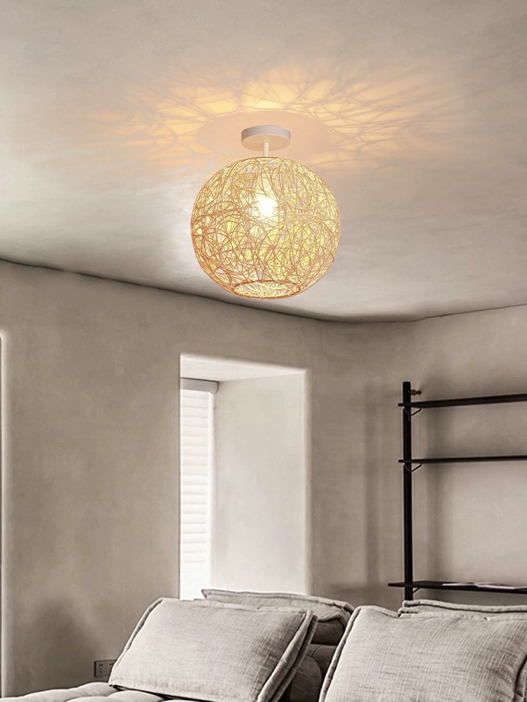 Sucada Round Rattan Ceiling Light Fixture