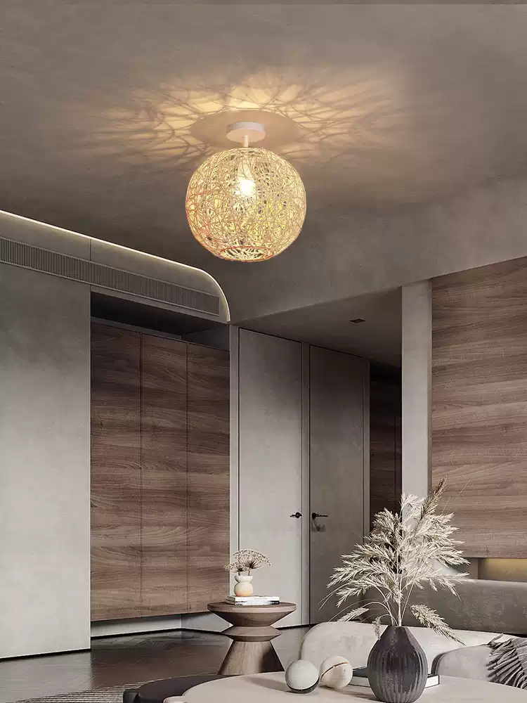 Sucada Round Rattan Ceiling Light Fixture