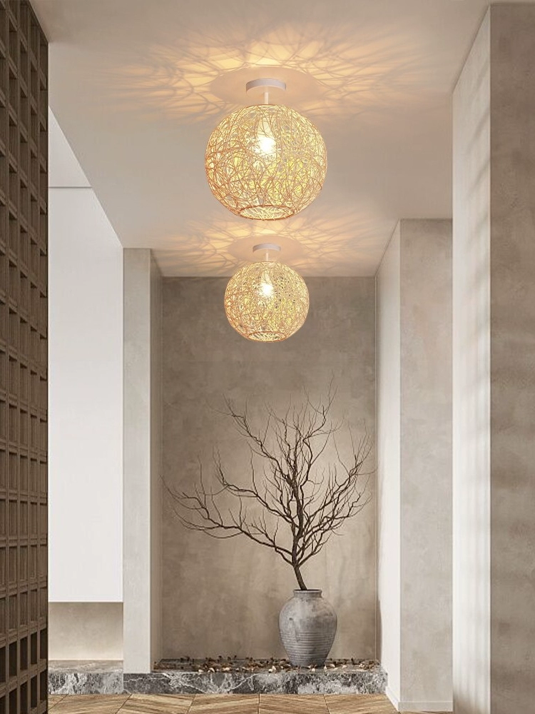 Sucada Round Rattan Ceiling Light Fixture