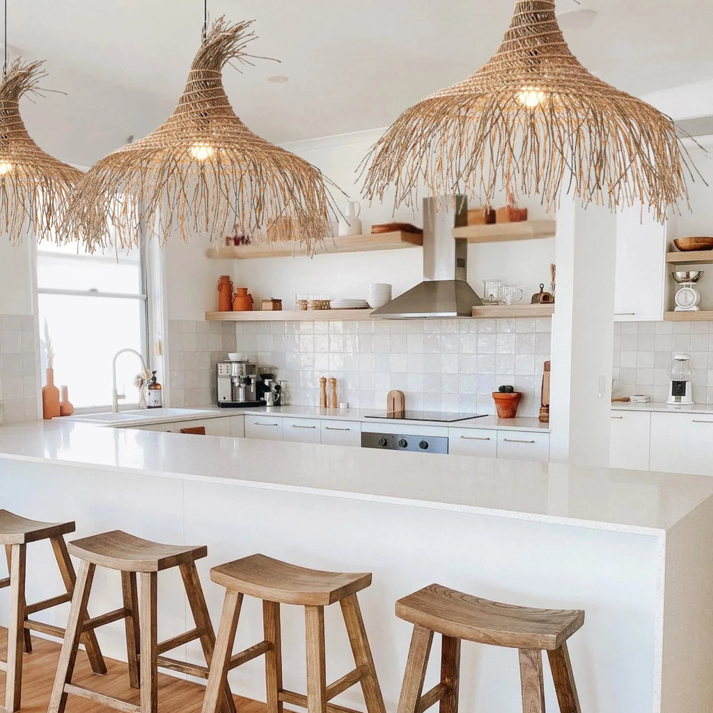 Pipa Coastal Rattan Kitchen Pendant Light