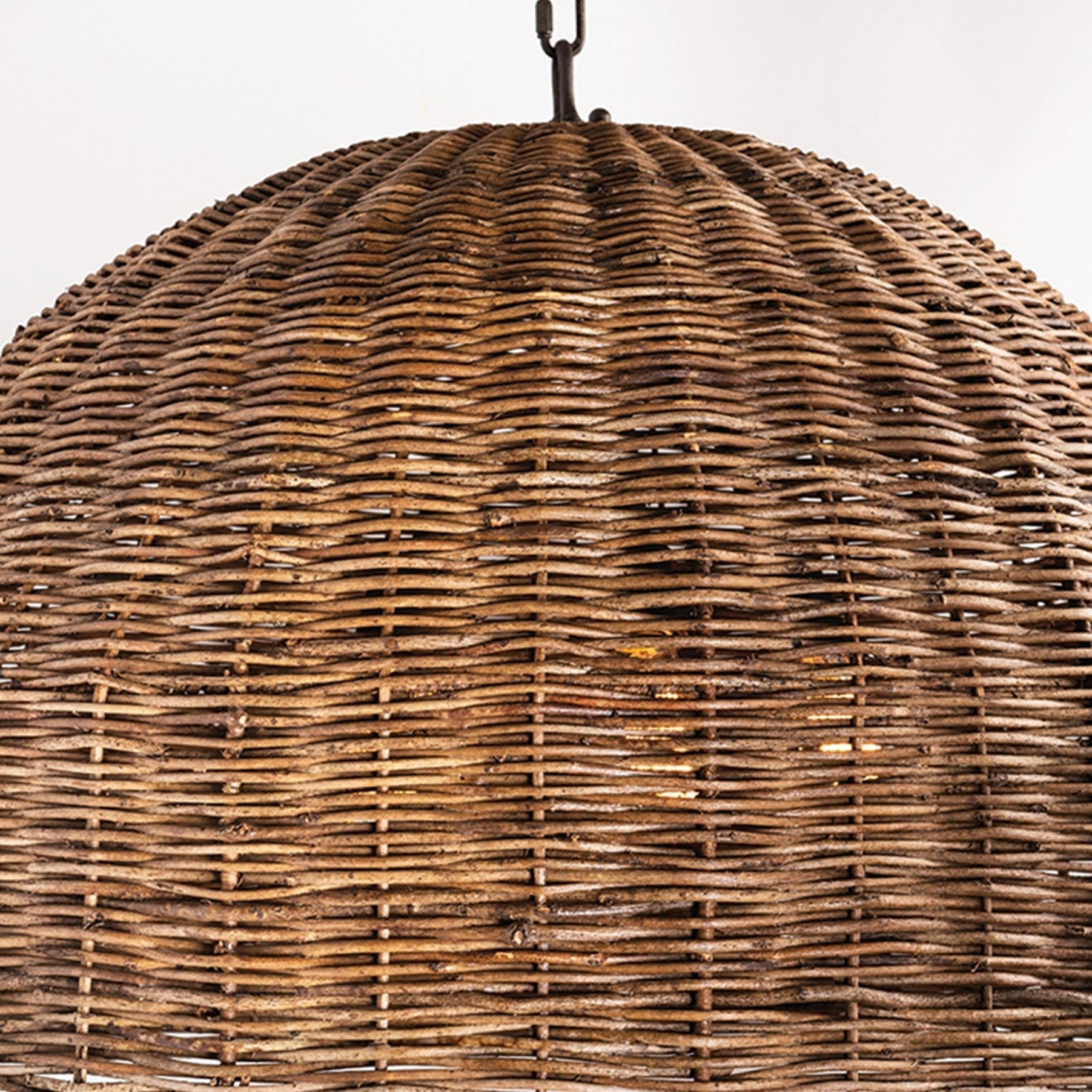 Troy 6-Bulb Dome Wicker Rattan Pendant Light
