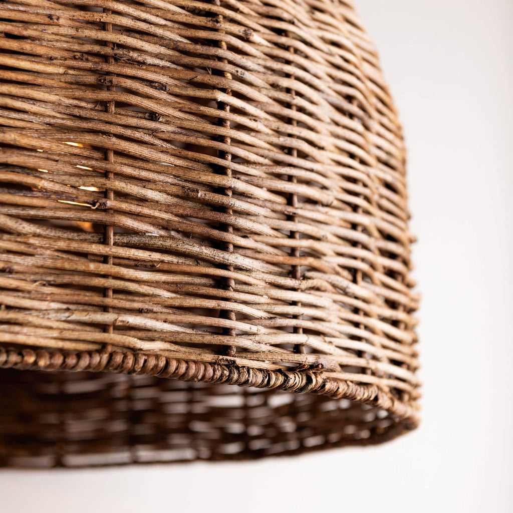 Troy 6-Bulb Dome Wicker Rattan Pendant Light