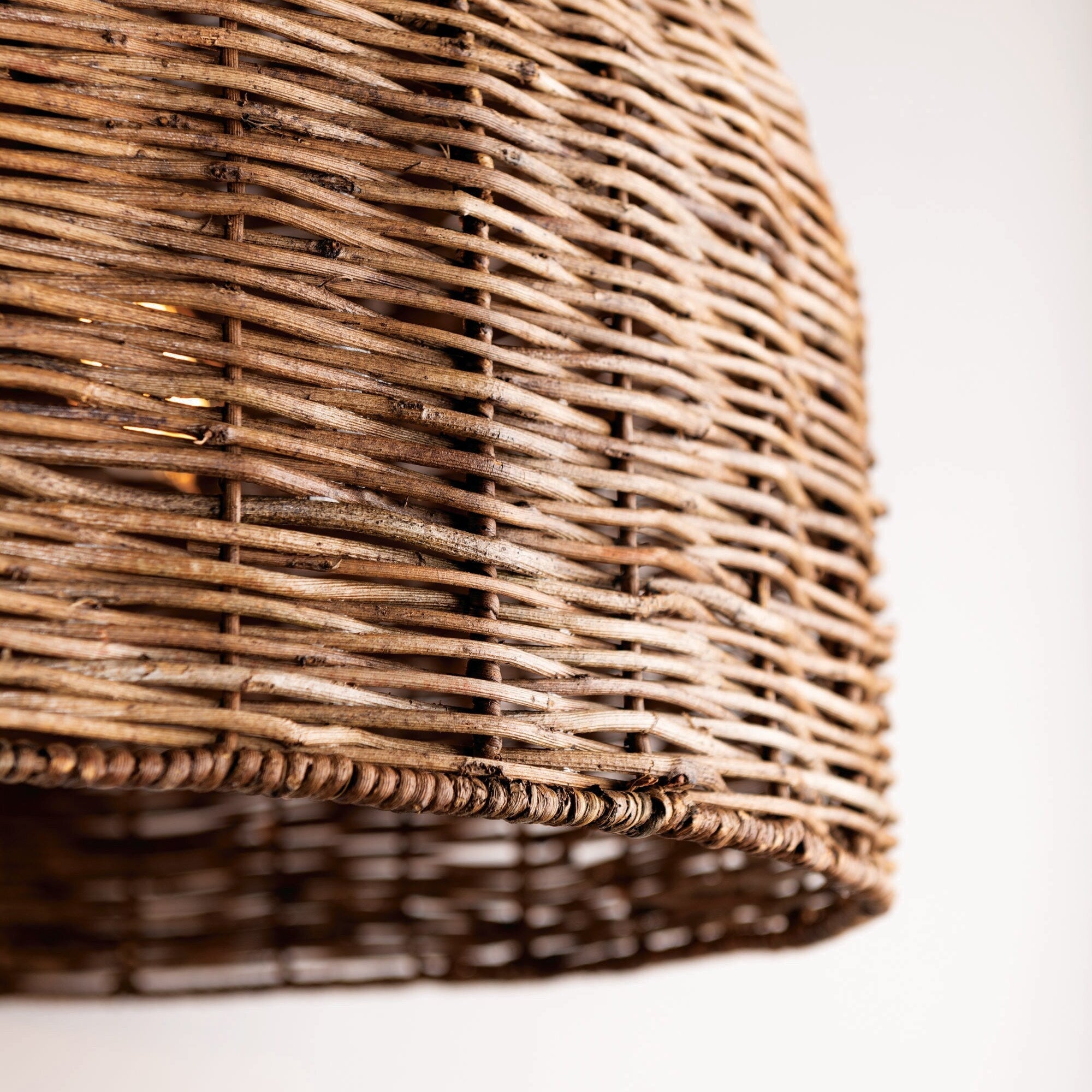 Troy 6-Bulb Dome Wicker Rattan Pendant Light