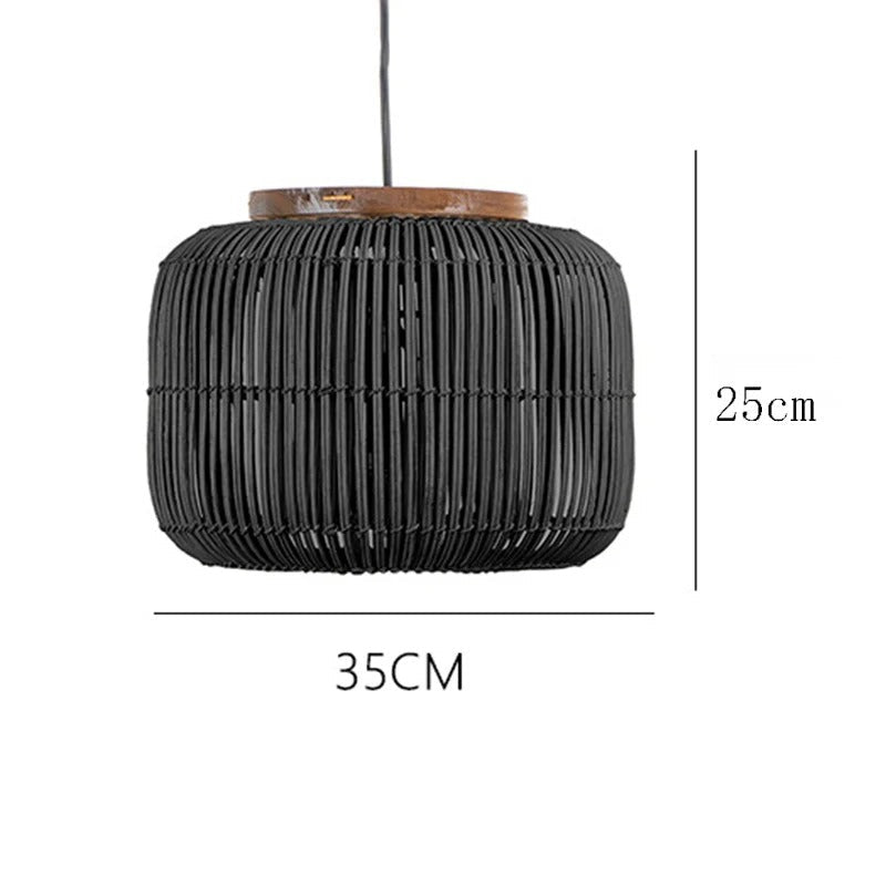 dBodhi Large Black Rattan Hanging Light