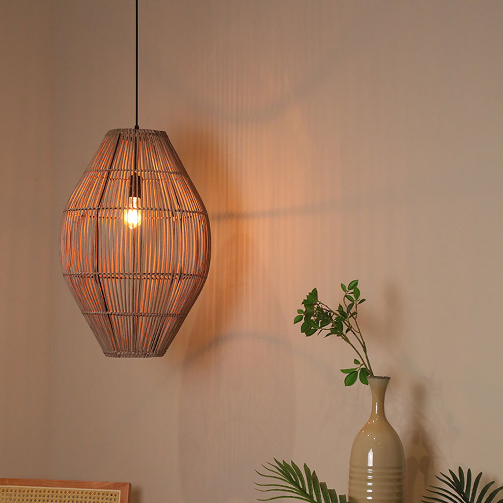 Elena Rattan Pendant Light
