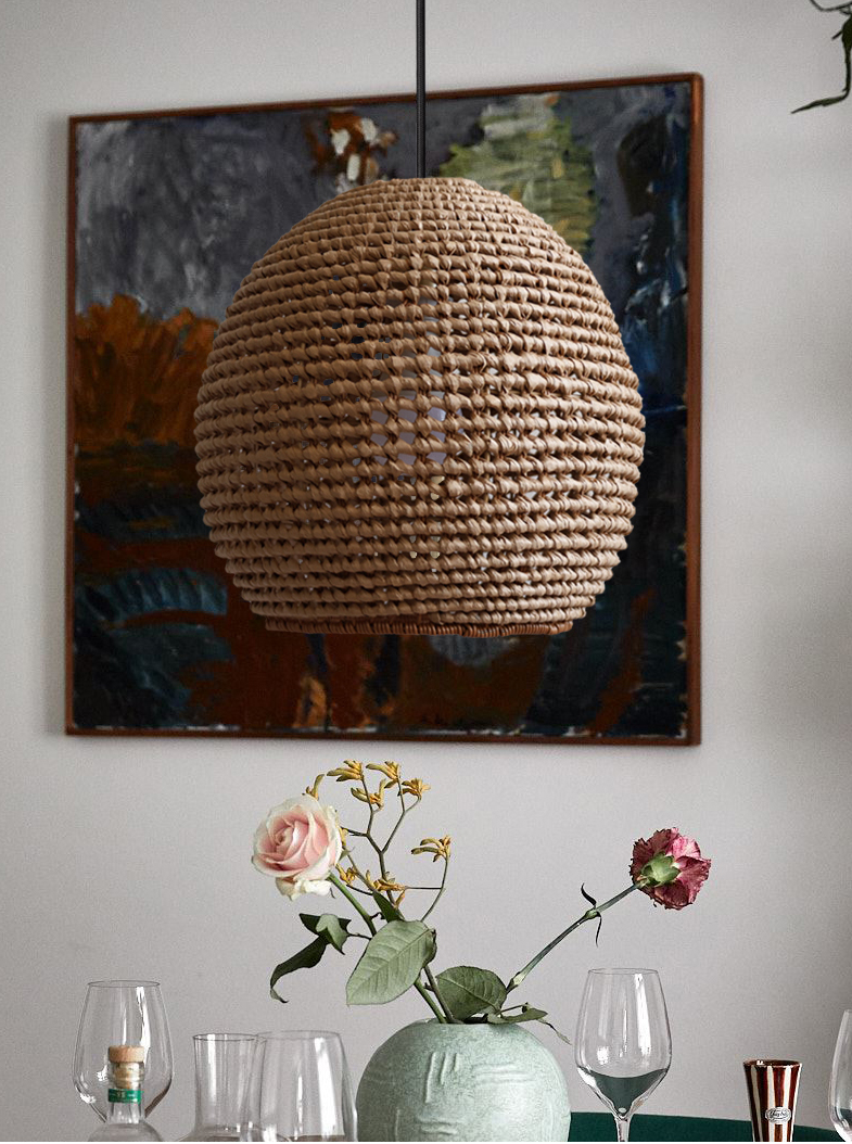 Wekiva Globe Rattan Basket Pendant Light