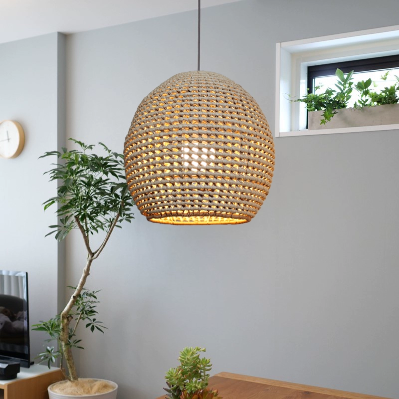 Wekiva Globe Rattan Basket Pendant Light