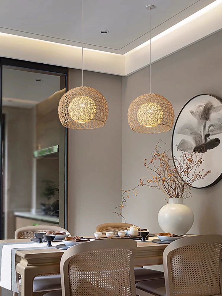 Peynir Rattan Basket Pendant Light Small