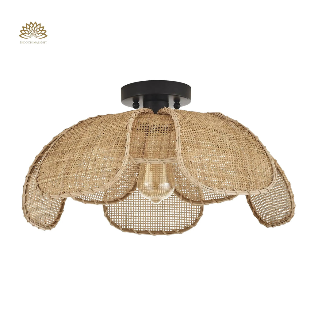 Willa Rattan Flower Ceiling Light