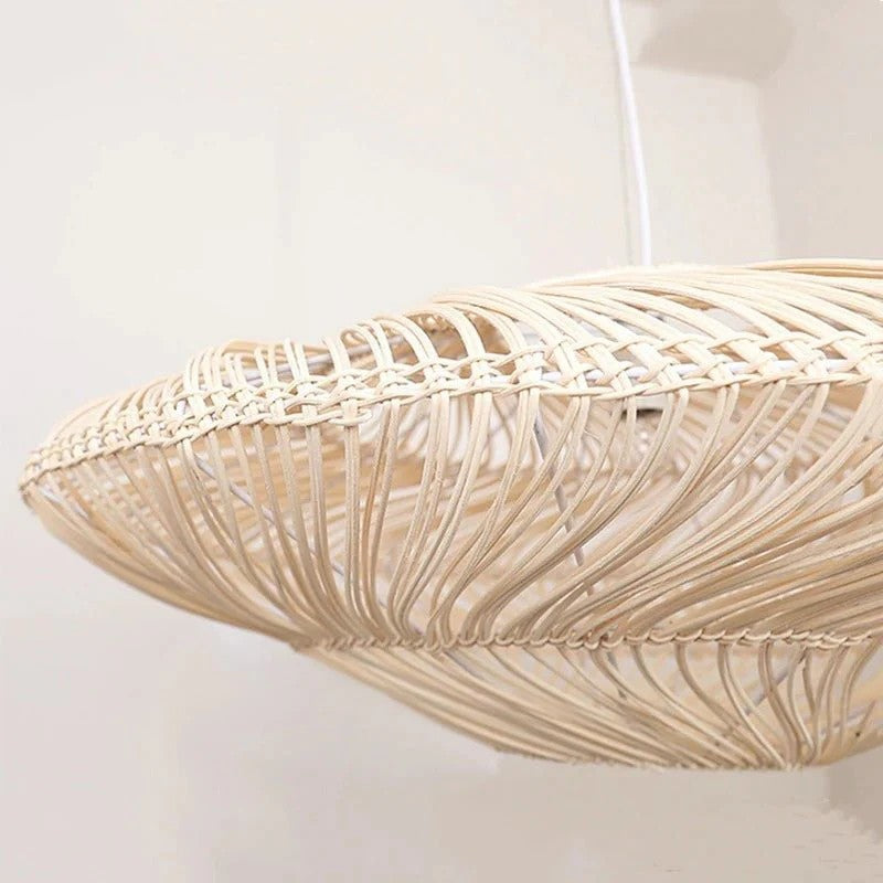 Flying Saucer Black Rattan Pendants