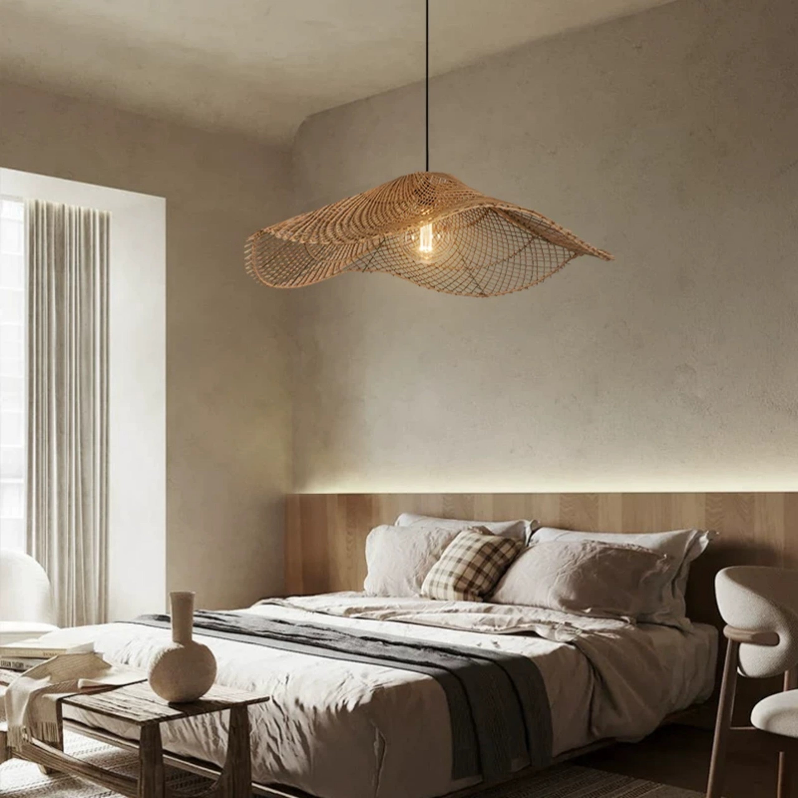 Chapeau Modern Rattan Ceiling Light